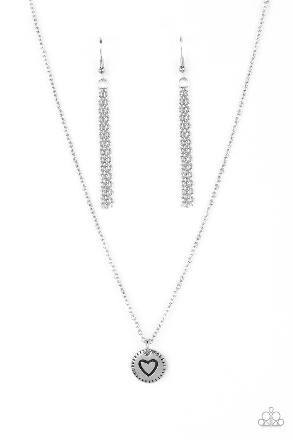 Stamped Sentiment – Silver | Paparazzi Necklace