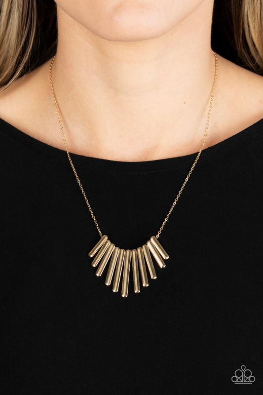 Leading MANE – Gold | Paparazzi Necklace