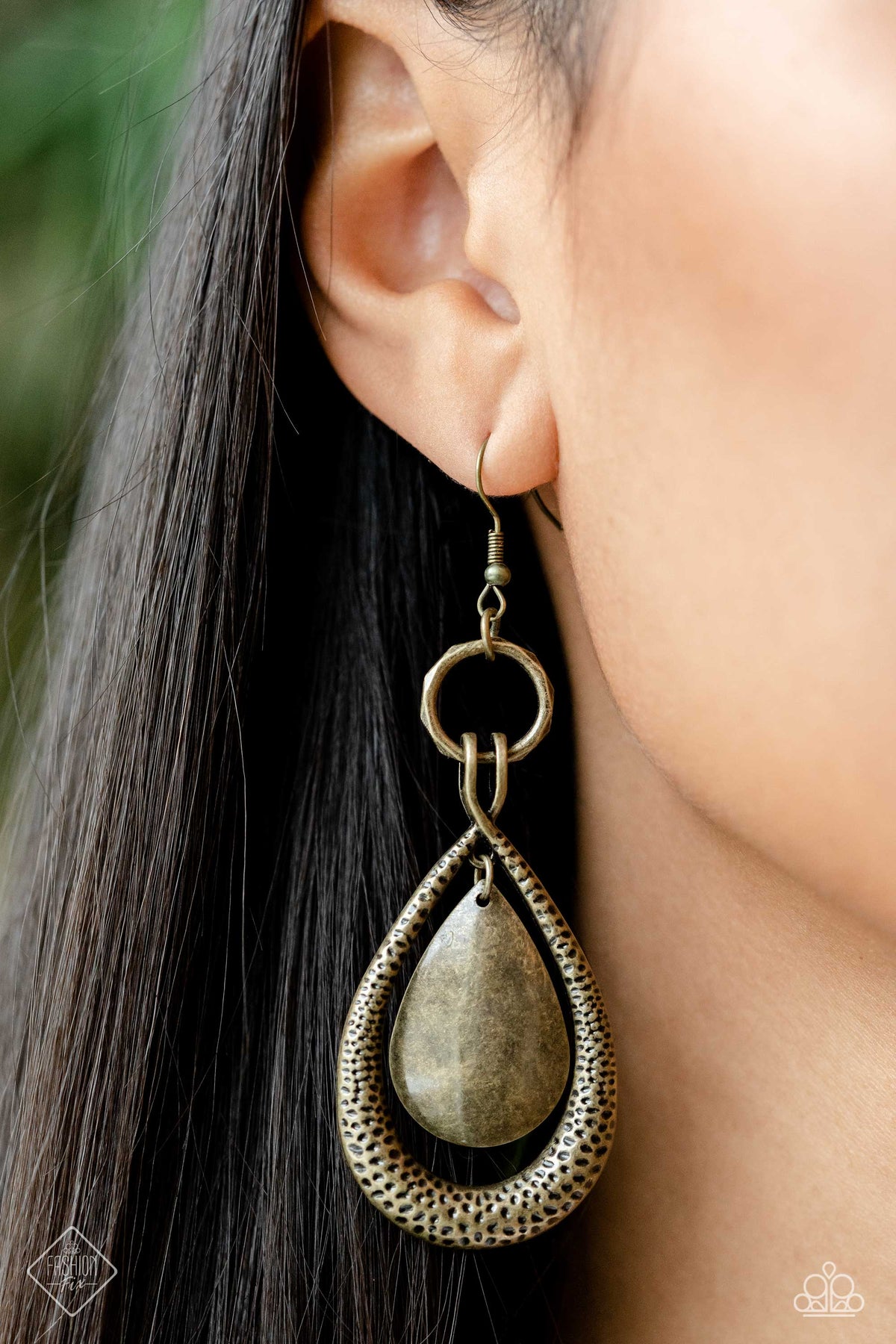 Forged Flare Figurine – Brass | Paparazzi Earrings