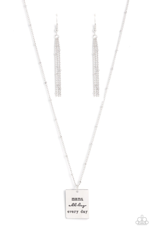 Mama MVP – Silver | Paparazzi Necklace