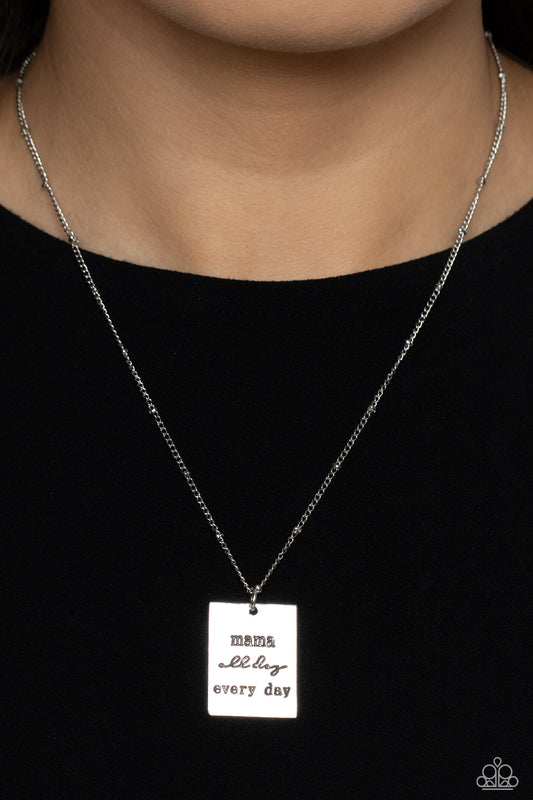 Mama MVP – Silver | Paparazzi Necklace