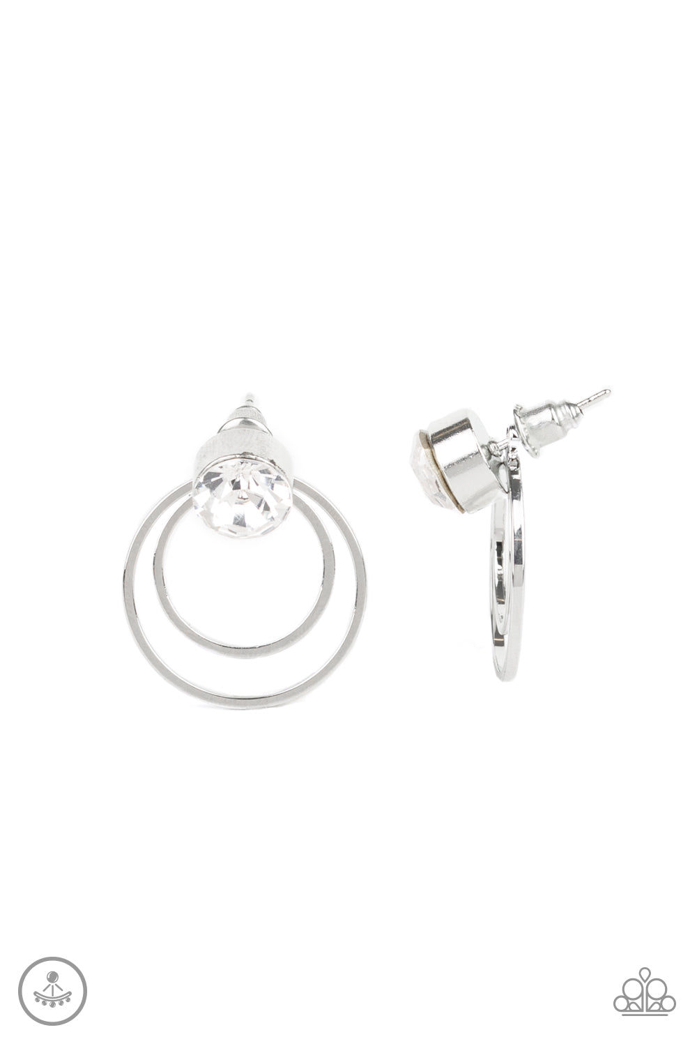 Word Gets Around – White | Paparazzi Earrings