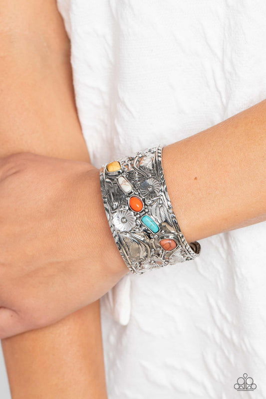 Still FLORAL Stones Cuff – Multi | Paparazzi Bracelet