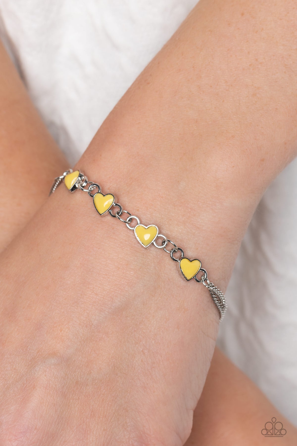 Smitten Sweethearts – Yellow | Paparazzi Bracelet