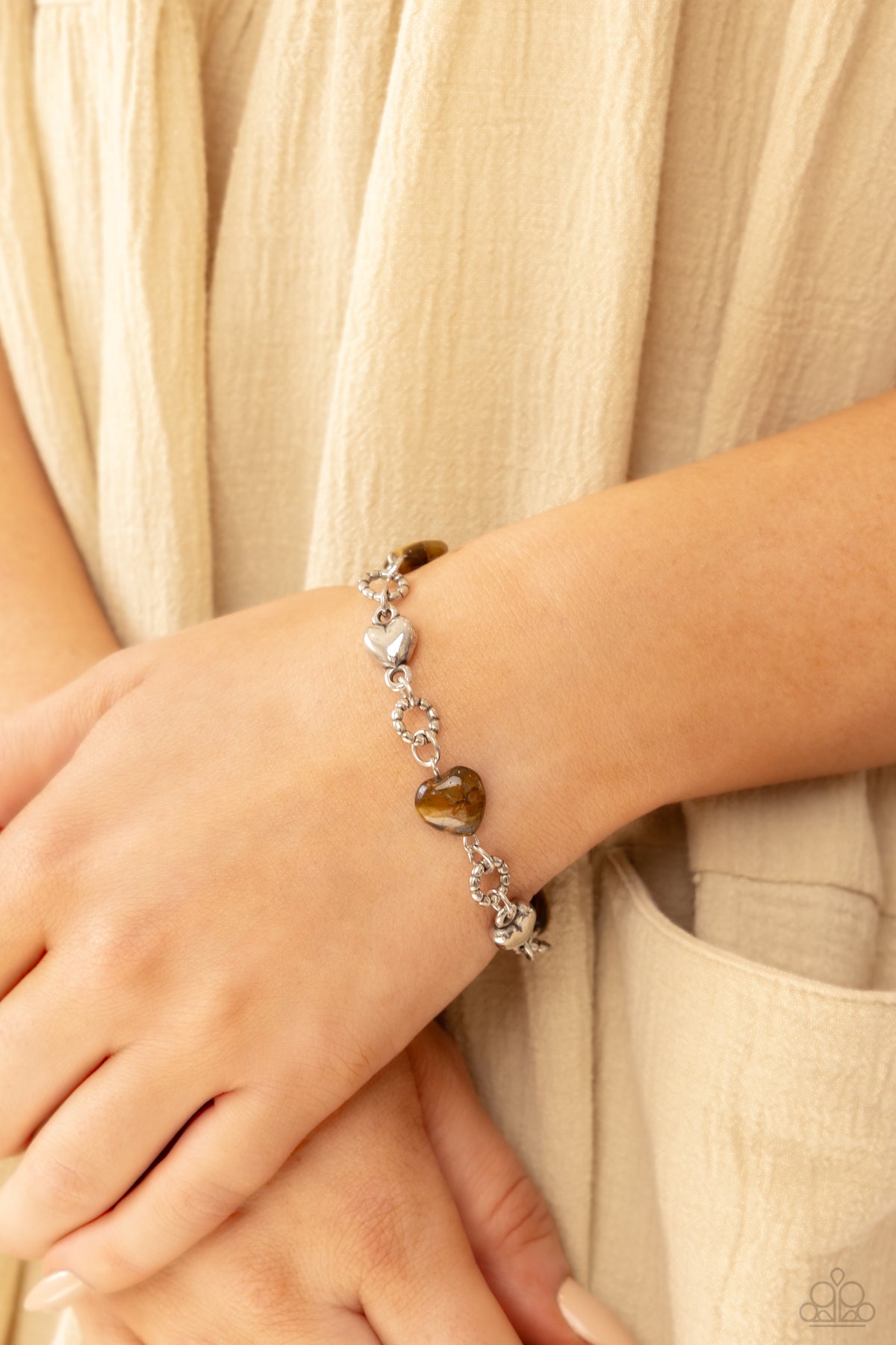 I Can Feel Your Heartbeat – Brown | Paparazzi Bracelet