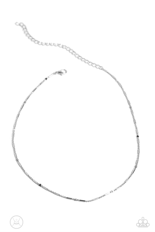 Serenity Strand Choker – Silver | Paparazzi Necklace