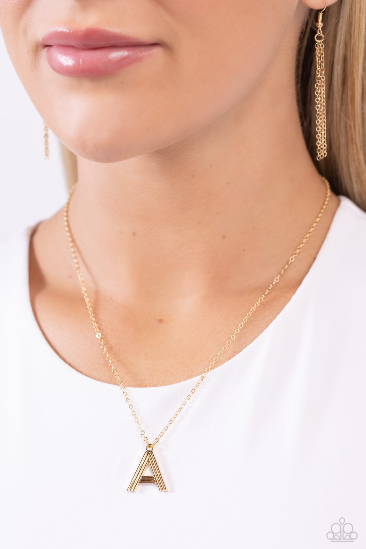 Leave Your Initials Gold - A – Gold | Paparazzi Necklace