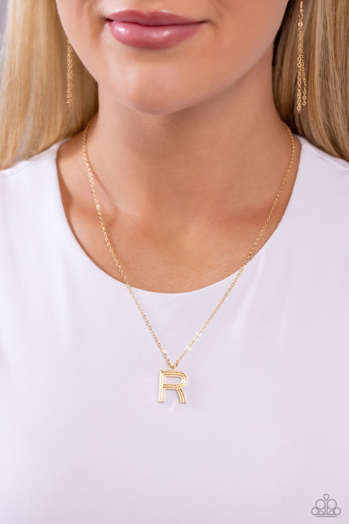 Leave Your Initials Gold - R – Gold | Paparazzi Necklace