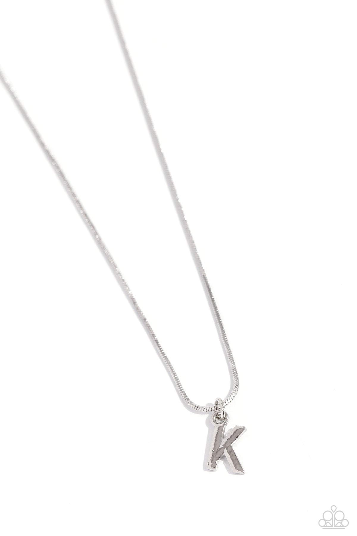 Seize the Initial - Silver - K – Silver | Paparazzi Necklace