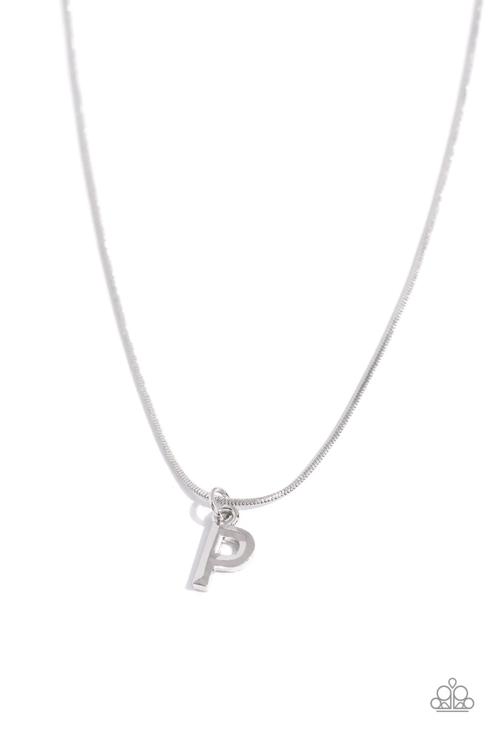 Seize the Initial - Silver - P – Silver | Paparazzi Necklace
