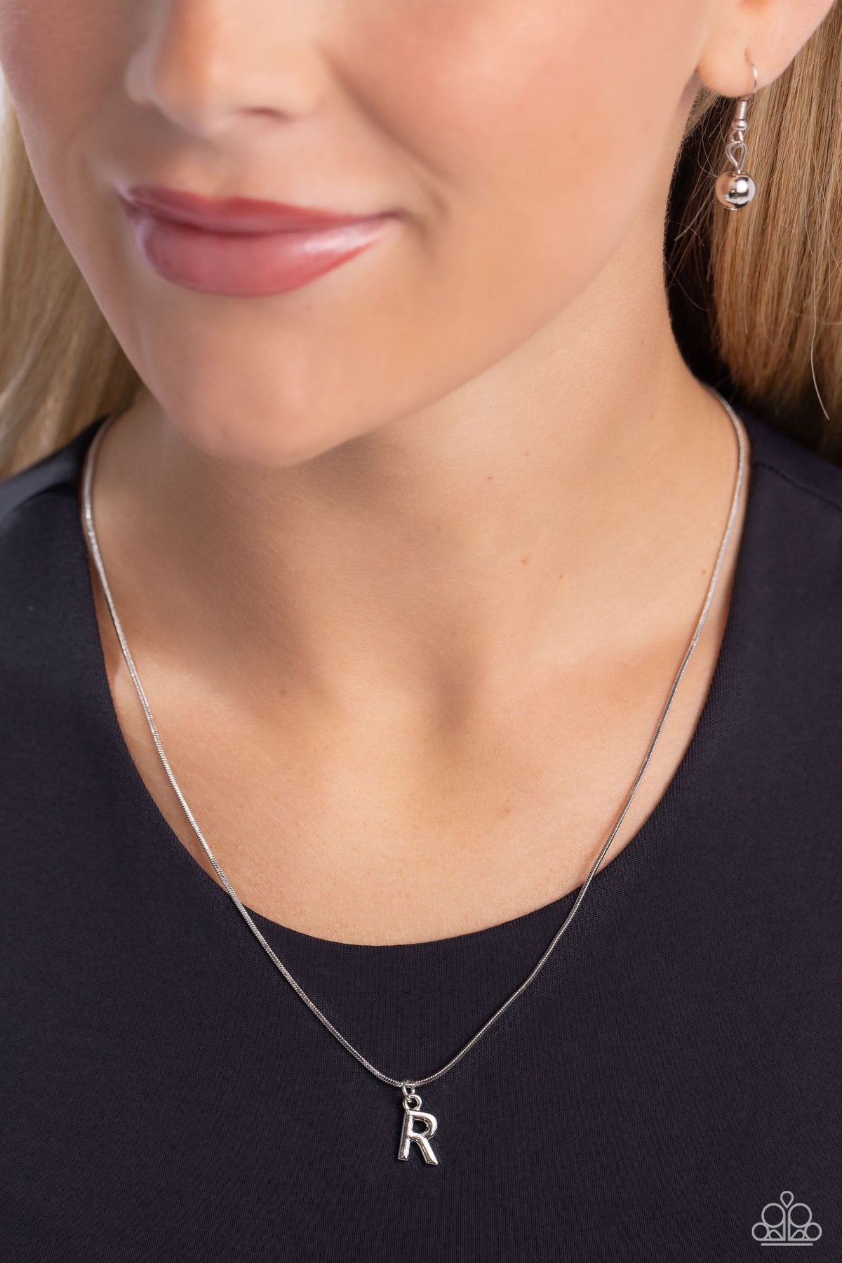 Seize the Initial Silver - R – Silver | Paparazzi Necklace