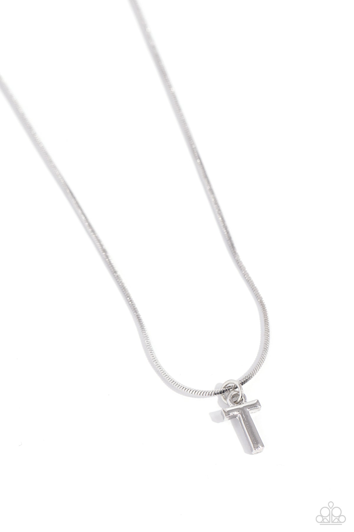 Seize the Initial Silver - T – Silver | Paparazzi Necklace