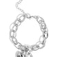 Guess Now Its INITIAL White - A – Silver | Paparazzi Bracelet