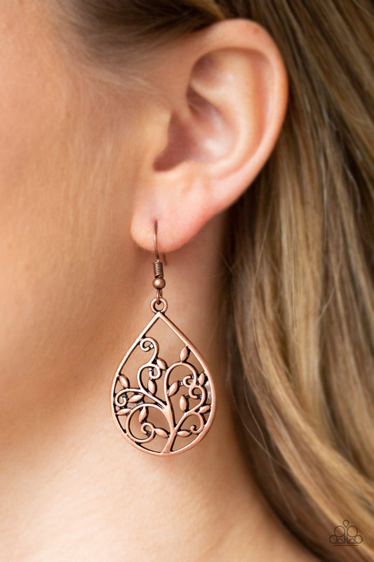Enchanted Vines – Copper | Paparazzi Earrings