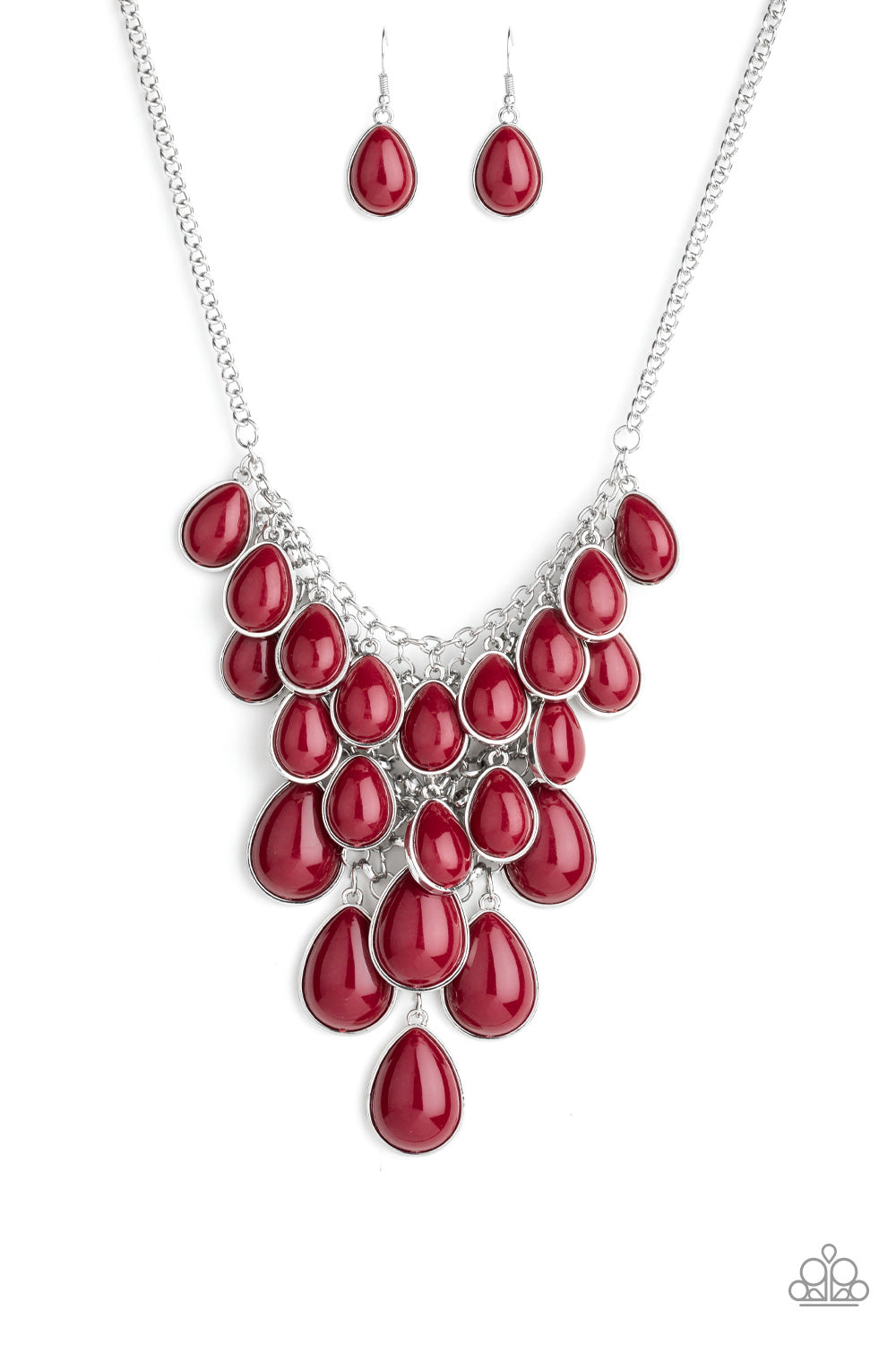 Shop Til You Teardrop – Red | Paparazzi Necklace