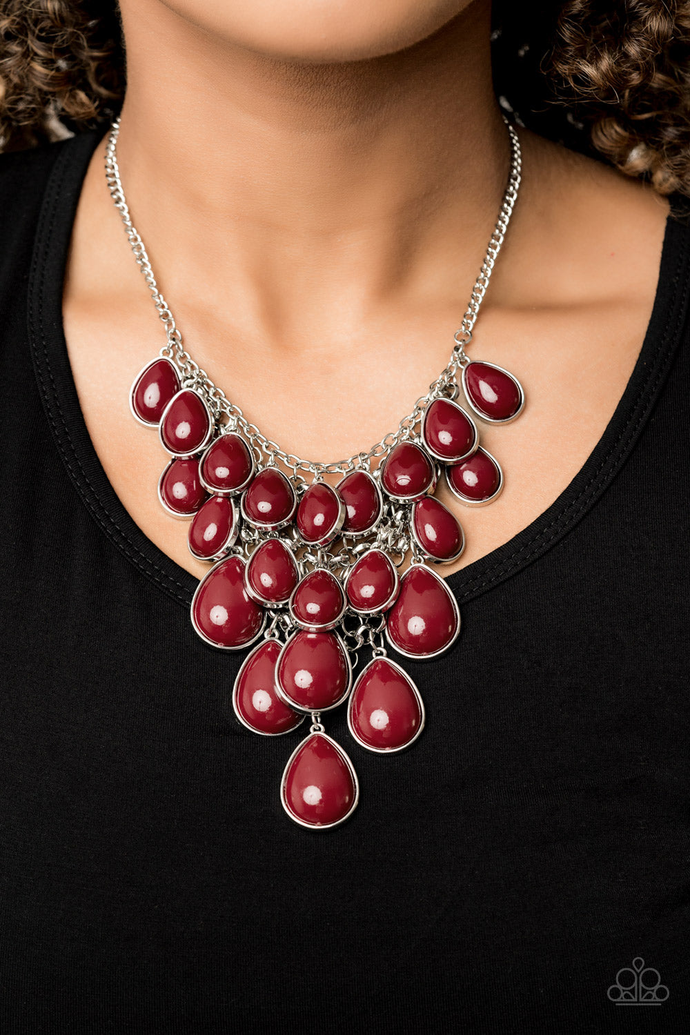 Shop Til You Teardrop – Red | Paparazzi Necklace