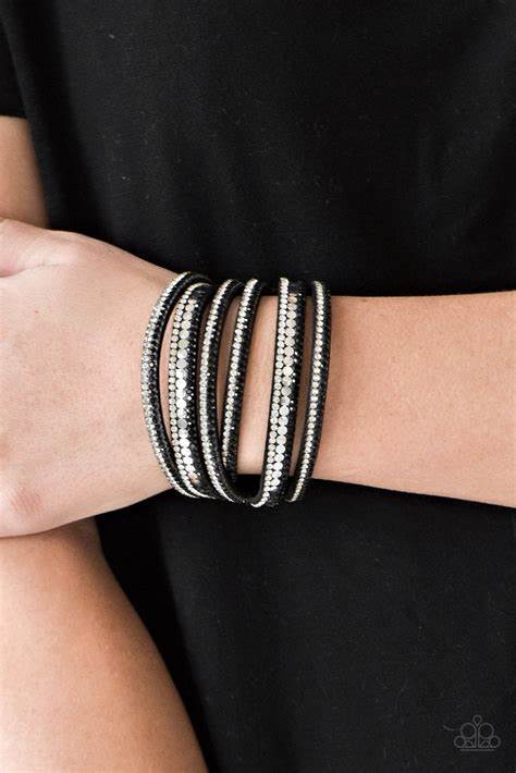 Rock Star Attitude – Black | Paparazzi Bracelet