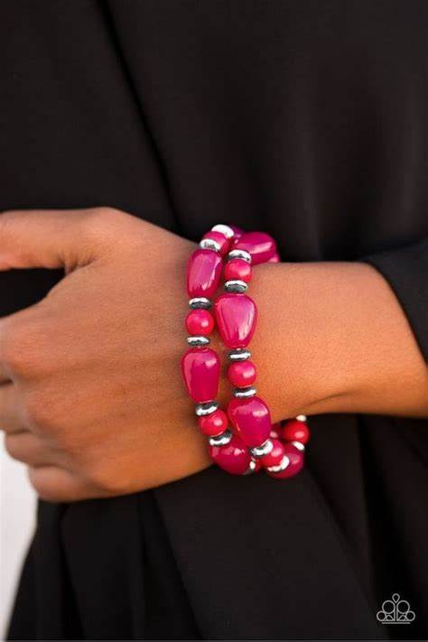 Show Us Hues Boss – Pink | Paparazzi Bracelet