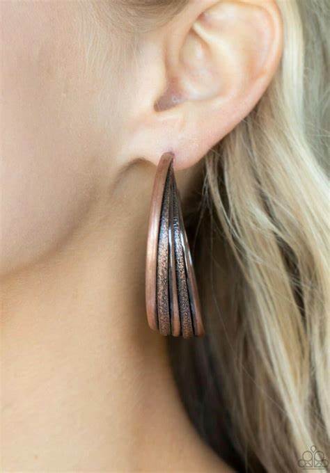 In Sync – Copper | Paparazzi Earrings