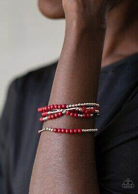 Bead Between the Lines – Red | Paparazzi Bracelet