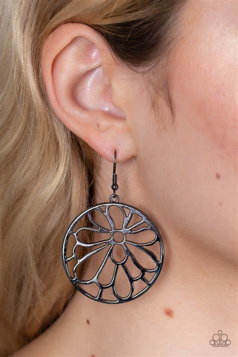 Glowing Glades – Black | Paparazzi Earrings