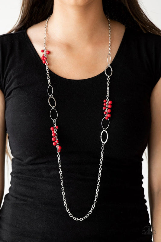 Flirty Foxtrot – Red | Paparazzi Necklace