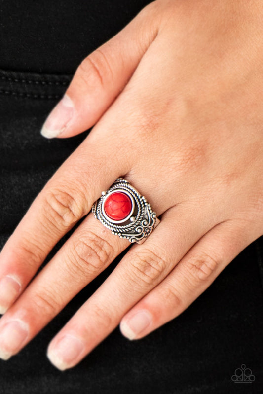 Stand Your Ground – Red | Paparazzi Ring