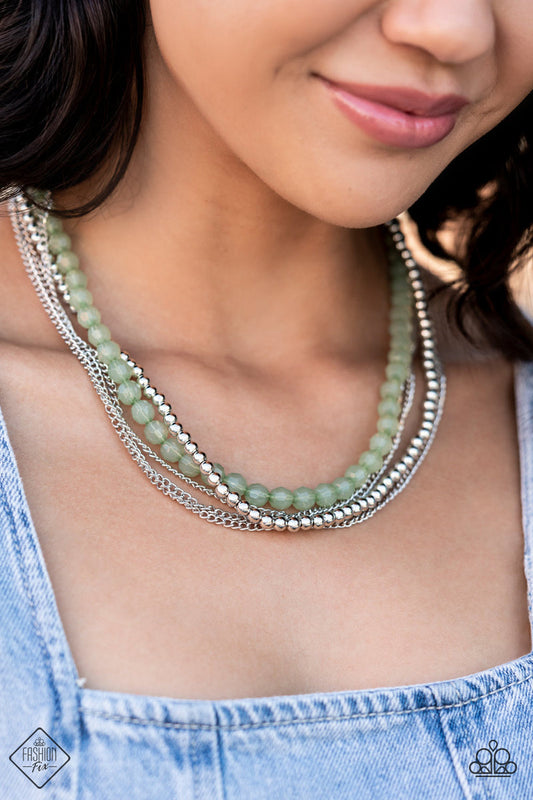 Boardwalk Babe – Green | Paparazzi Necklace