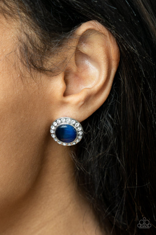 Glowing Dazzle – Blue | Paparazzi Earrings