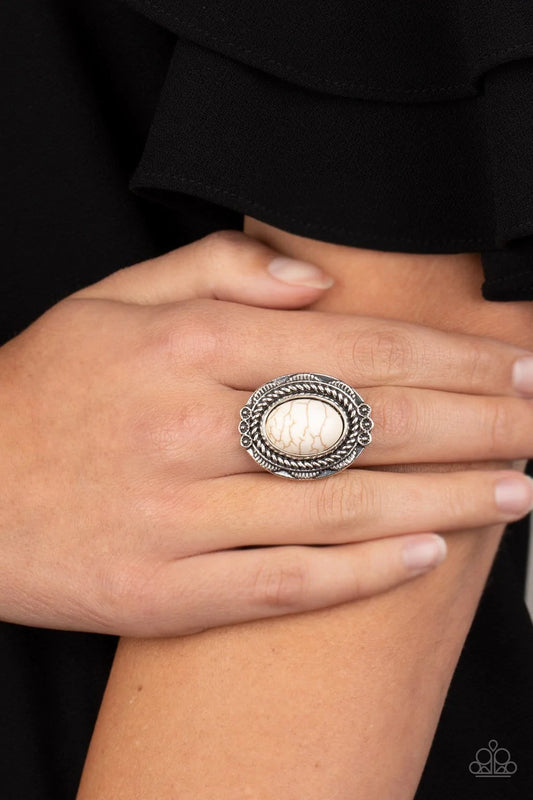 Tumblin Tumbleweeds – White | Paparazzi Ring