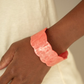 Retro Ruffle Cuff – Pink | Paparazzi Bracelet