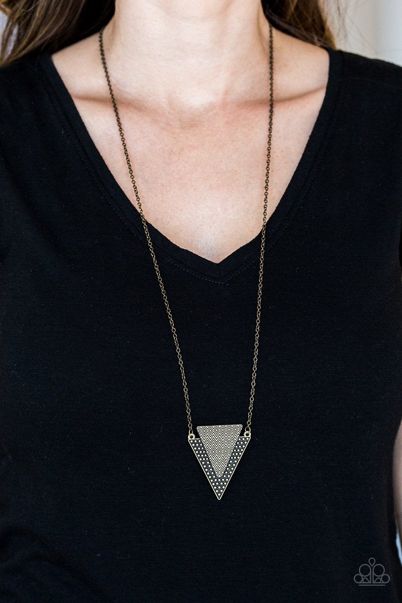 Ancient Arrow – Brass | Paparazzi Necklace