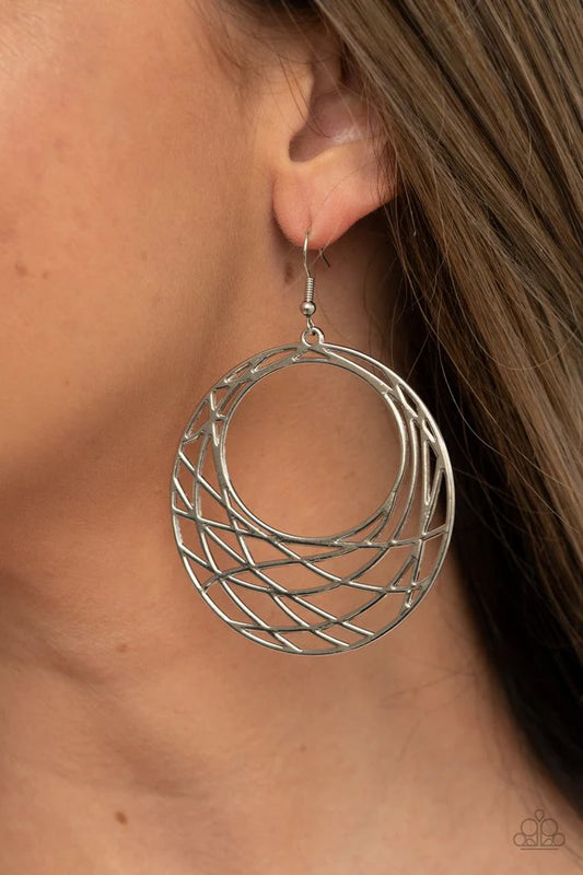 Urban Line Up – Silver | Paparazzi Earrings