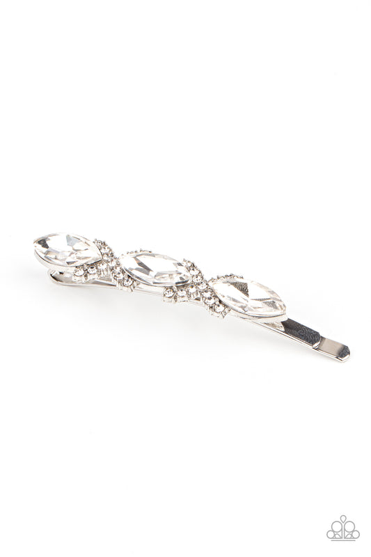 Stellar Socialite – White | Paparazzi Hair Clips