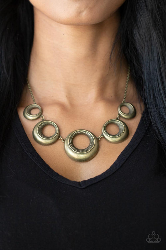 Solar Cycle – Brass | Paparazzi Necklace