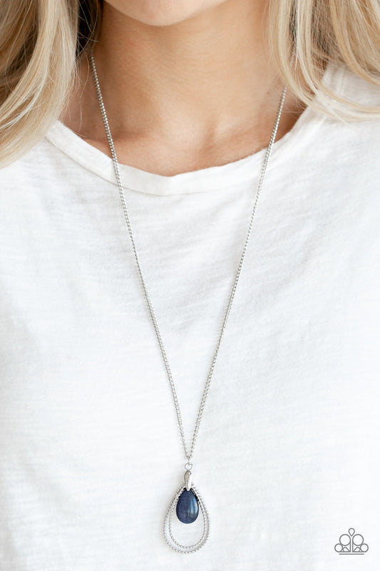 Teardrop Tranquility – Blue | Paparazzi Necklace