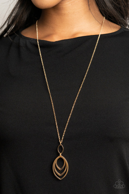Dizzying Definition – Gold | Paparazzi Necklace
