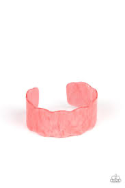 Retro Ruffle Cuff – Pink | Paparazzi Bracelet