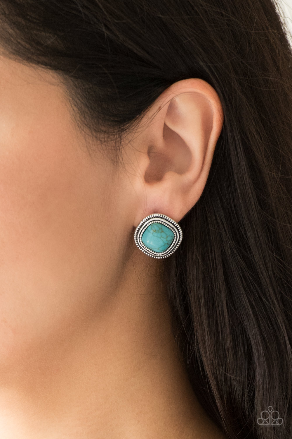 Frontier Runner – Blue | Paparazzi Earrings