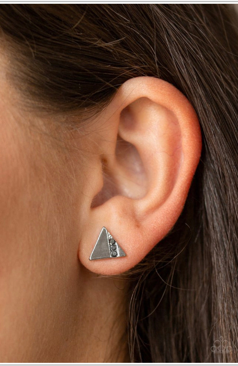 Pyramid Paradise – Silver | Paparazzi Earrings