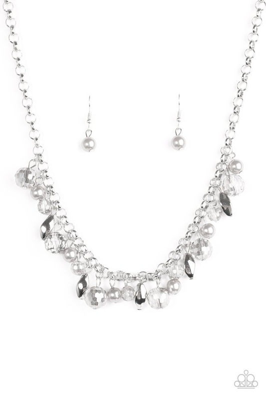 Bling Down the Curtain – Silver | Paparazzi Necklace