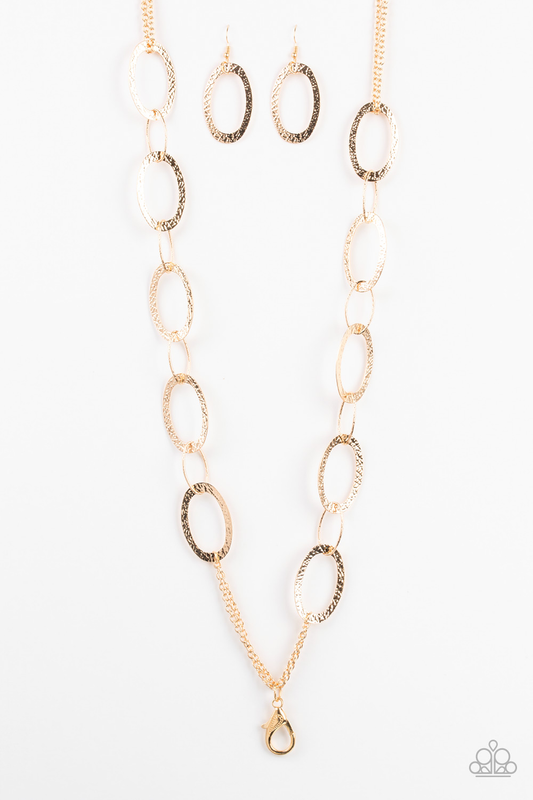 Glimmer Goals – Gold | Paparazzi Lanyard Necklace