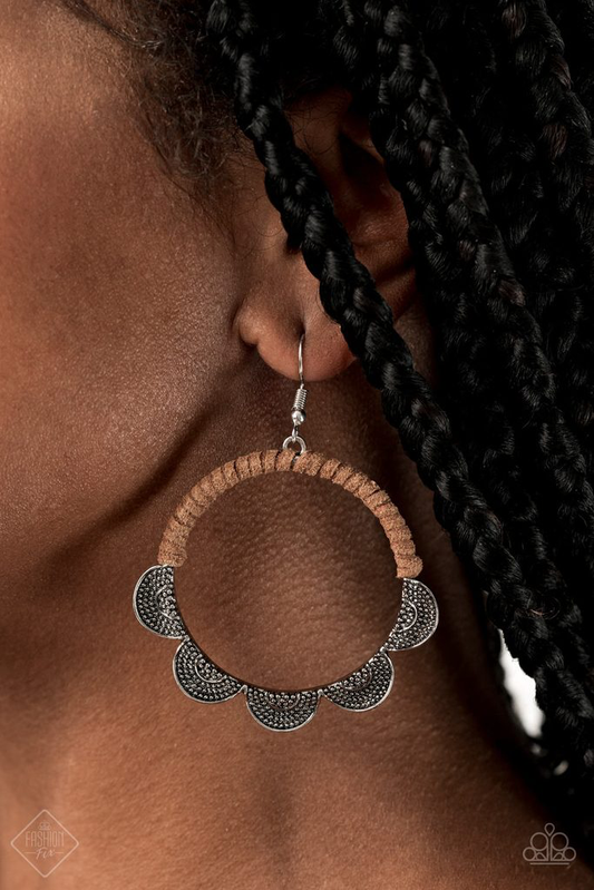Tambourine Trend – Brown | Paparazzi Earrings