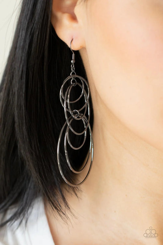 I Feel Dizzy – Black | Paparazzi Earrings