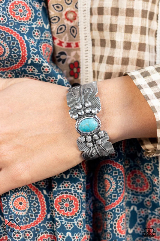 Desert Haven Cuff – Blue | Paparazzi Bracelet