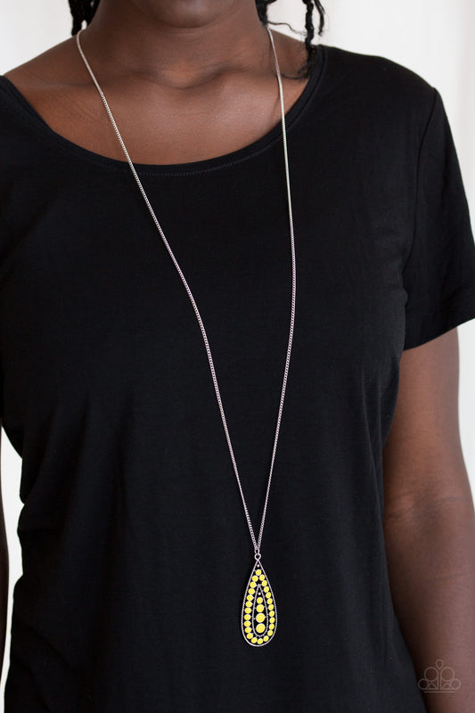 Tiki Tease – Yellow | Paparazzi Necklace