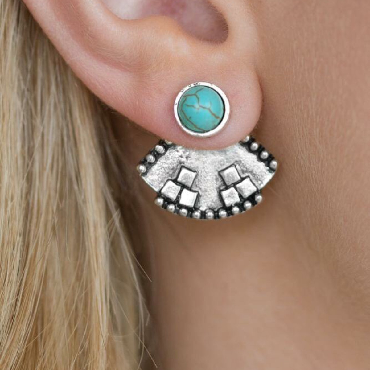 Stylish Santa Fe – Blue | Paparazzi Earrings