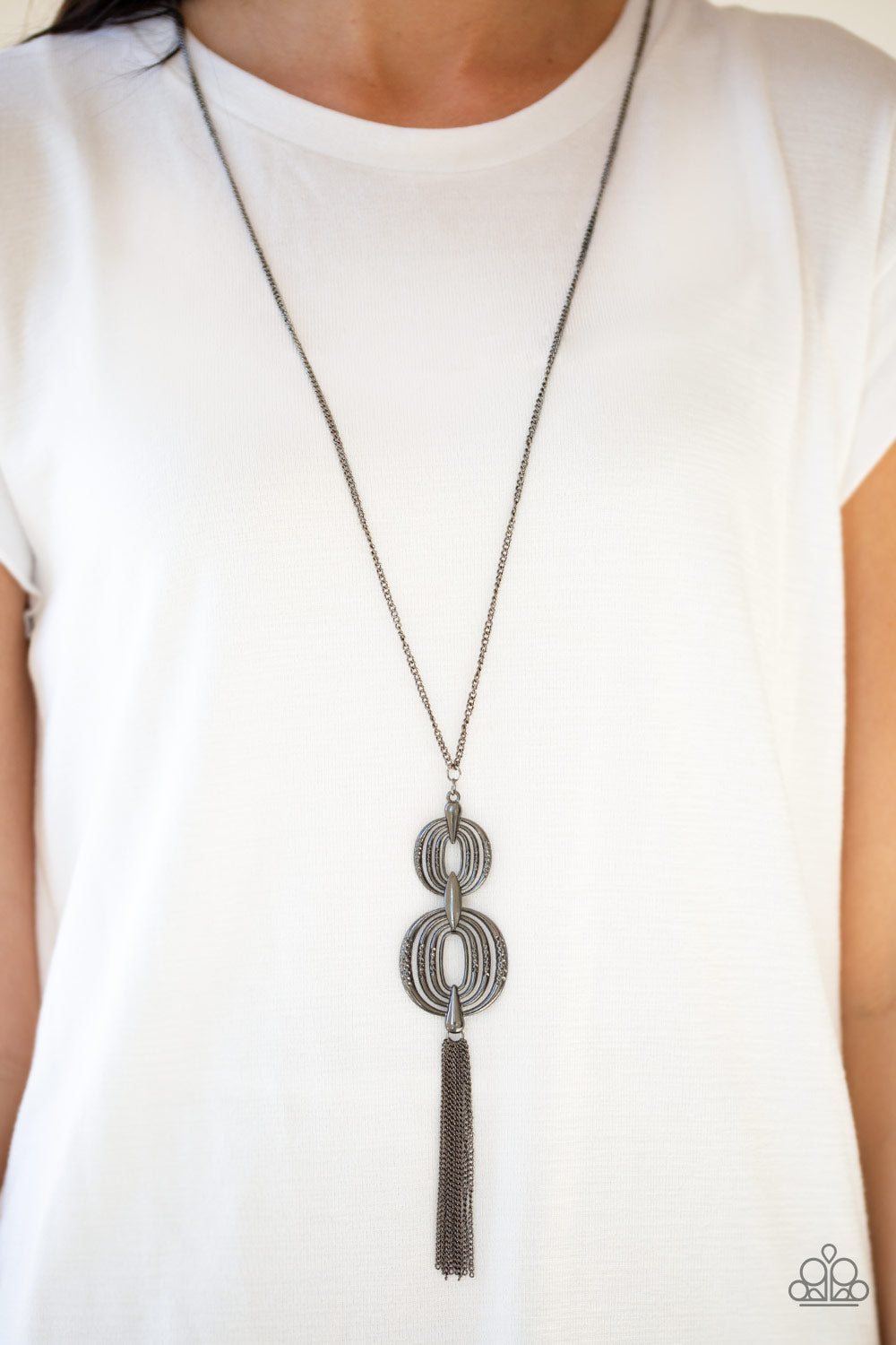 Timelessly Tasseled – Black | Paparazzi Necklace