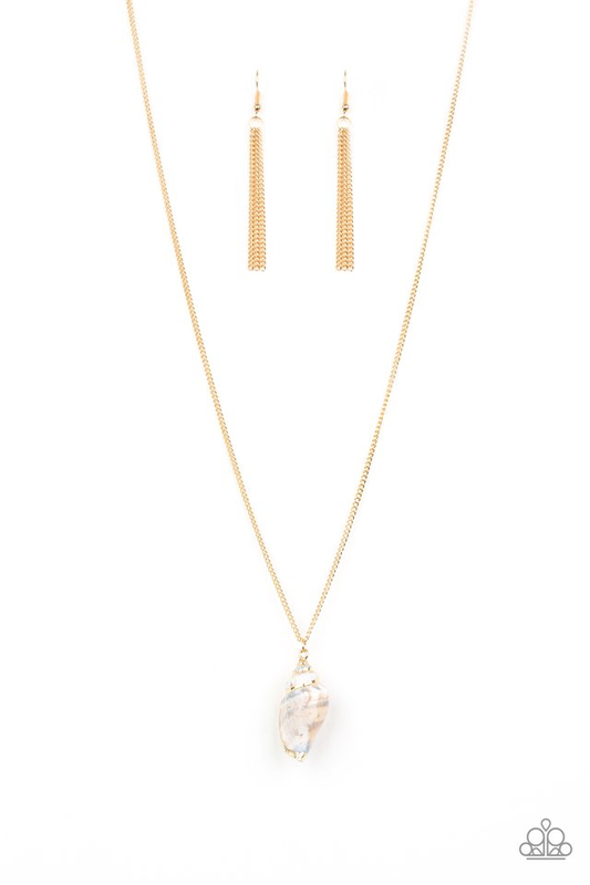 Breaking Out of My Shell – Gold | Paparazzi Necklace