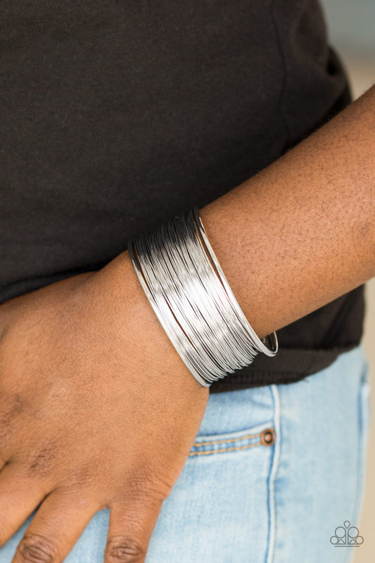 Wire Warrior Cuff – Silver | Paparazzi Bracelet